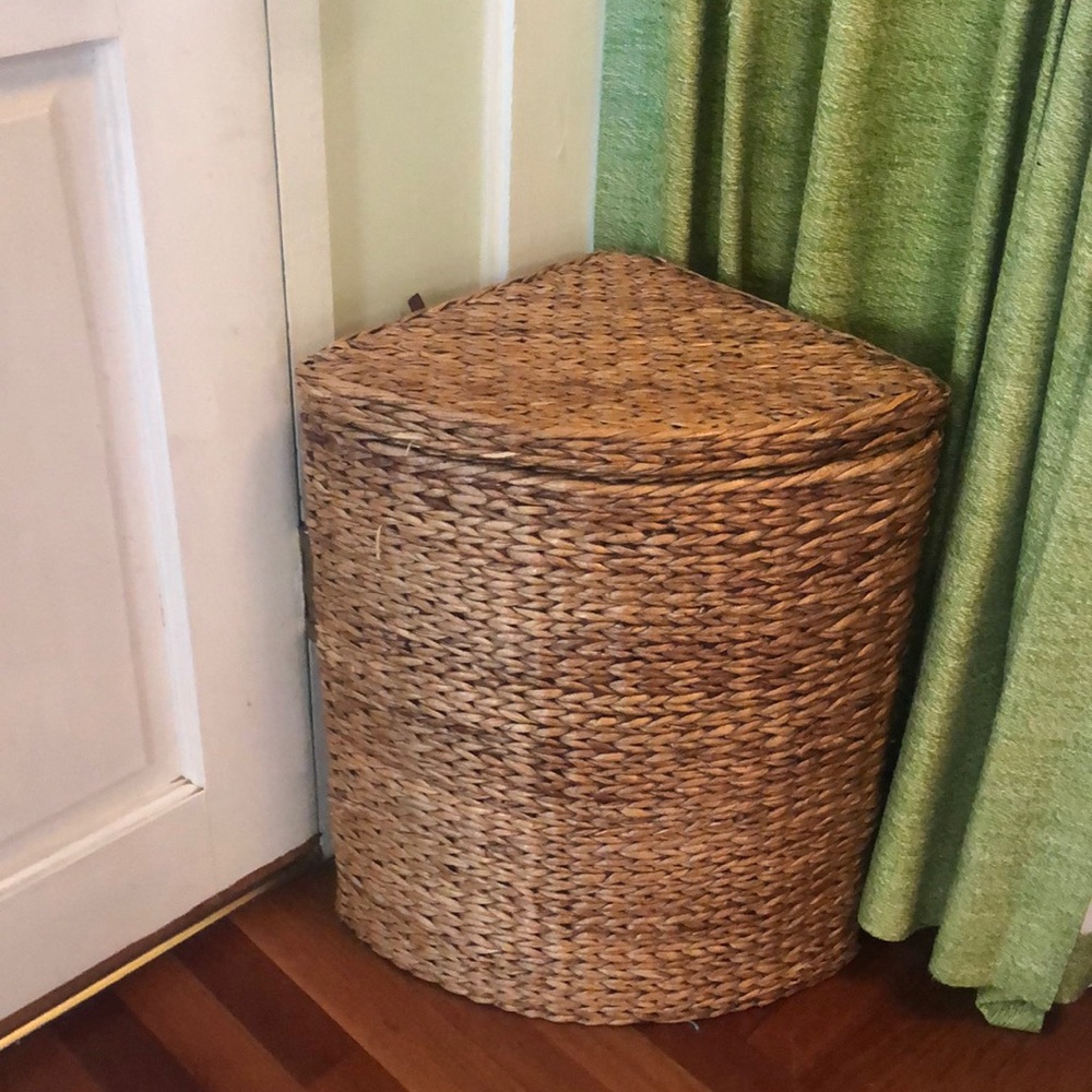 Wicker Laundry Basket - storage bin